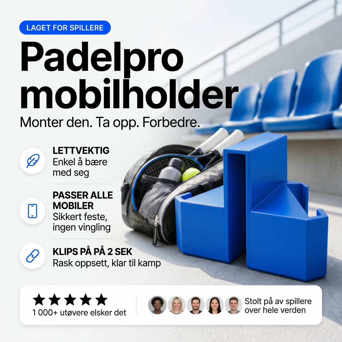 PadelPro mobilholder